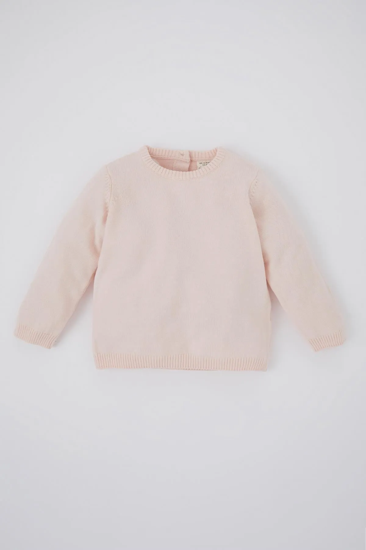 DeFacto  Baby-Mädchen-Pullover mit normaler Passform und Rundhalsausschnitt