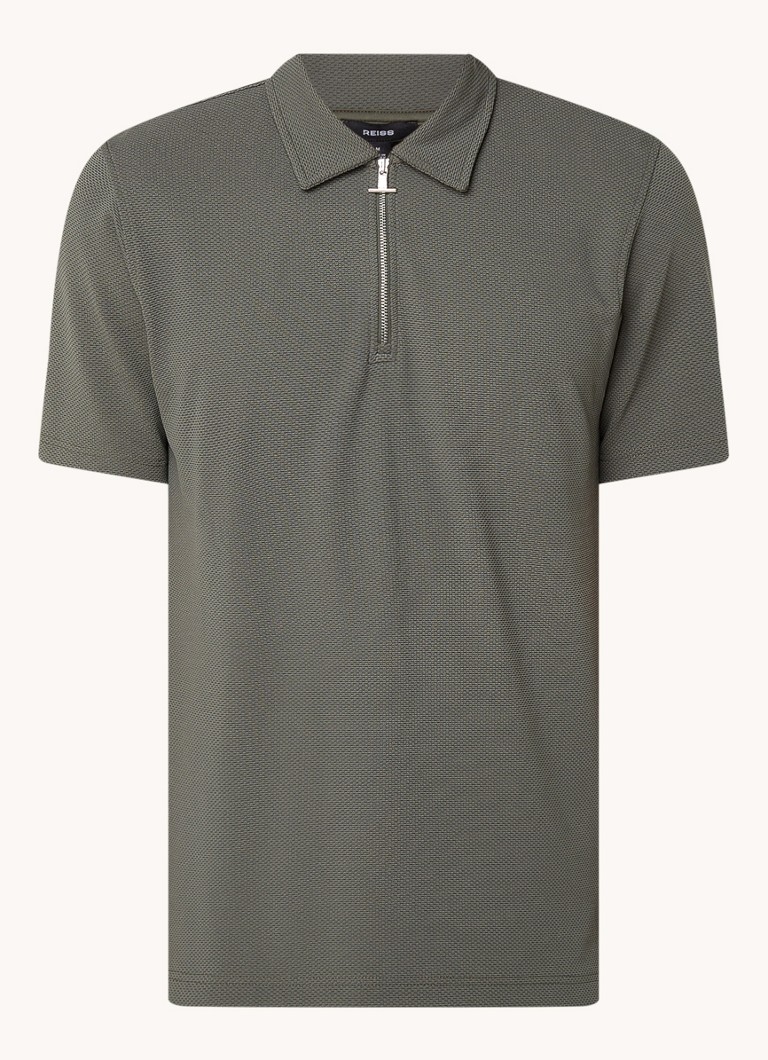 Reiss Regular fit polo with half zip