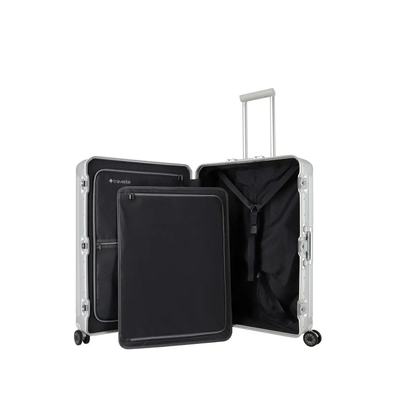 Travelite NEXT Trolley L mit 4 Rollen (77cm) - Silber