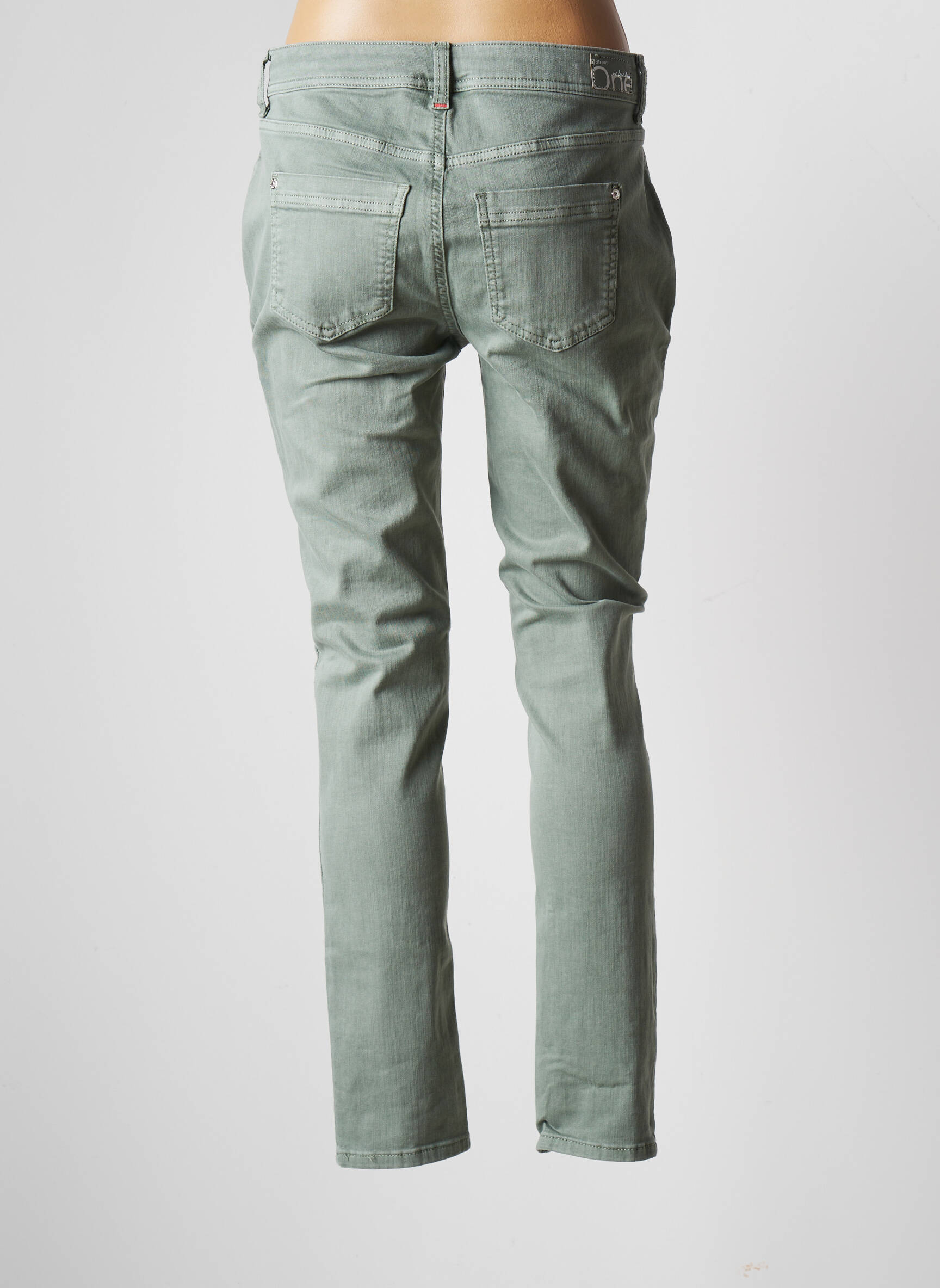 Street One Jeans Coupe Slim Femme couleur vert