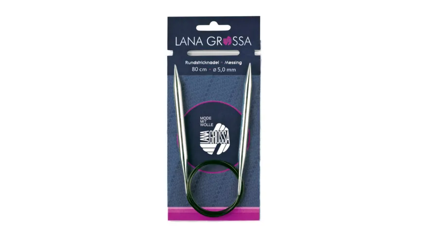 Lana Grossa Rundstricknadel Messing 80 cm Stärke 5