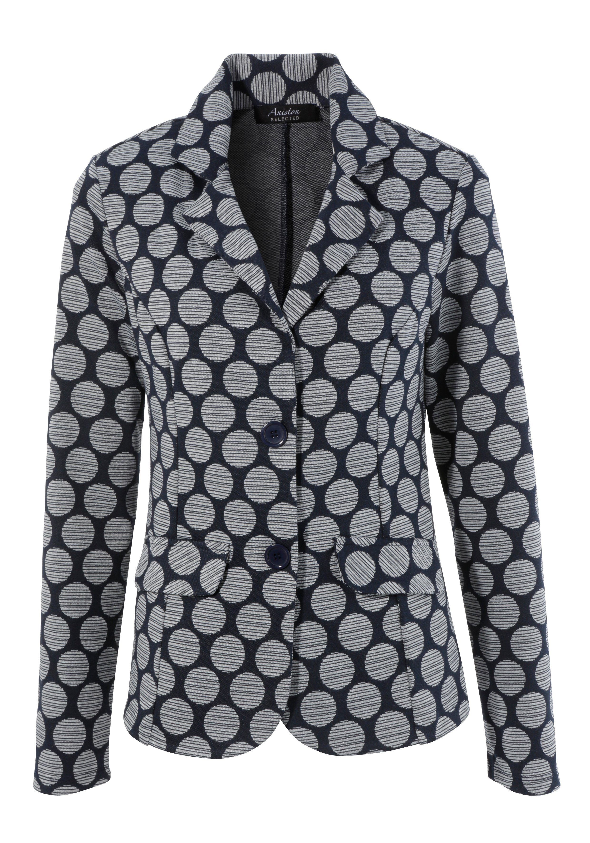 Aniston SELECTED Jerseyblazer mit gestreiften Punkten