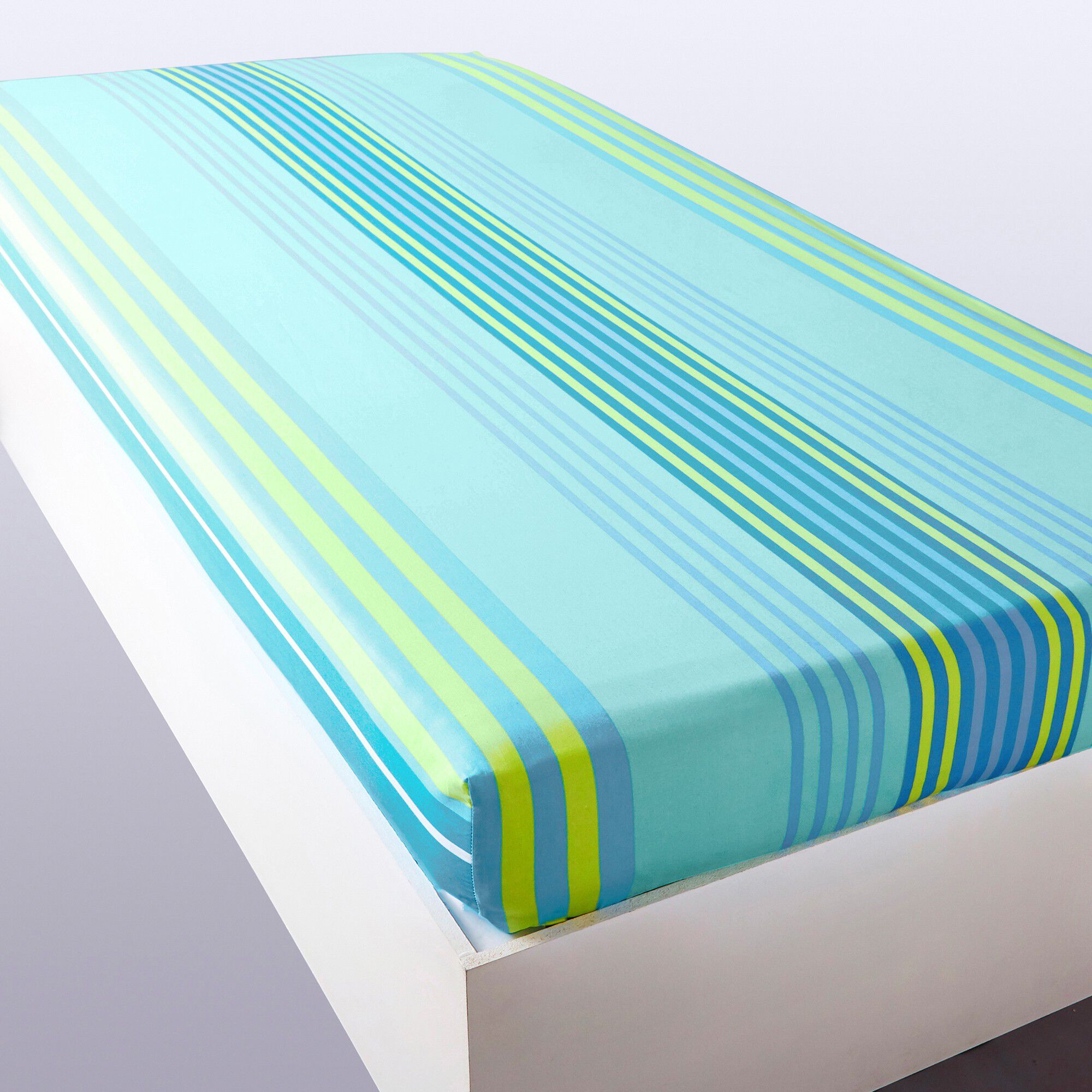 Linge de lit Détroit en coton imprimé rayures