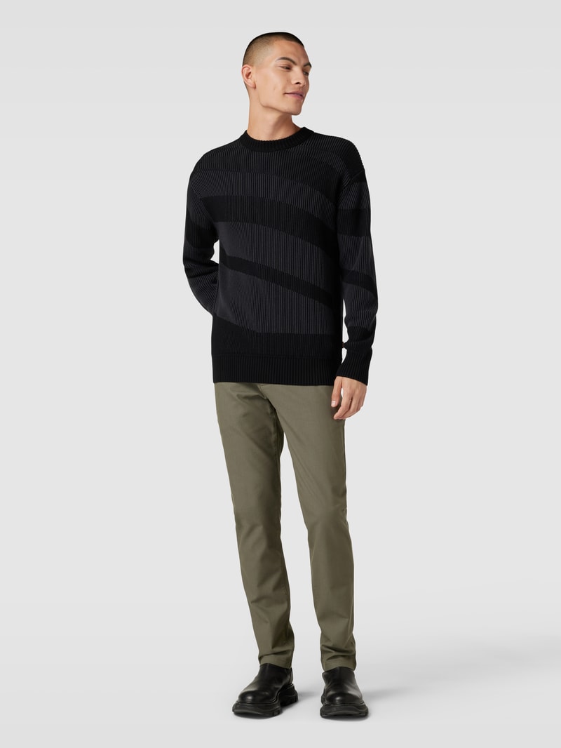 Slim Fit Chino mit Strukturmuster in lindgrün