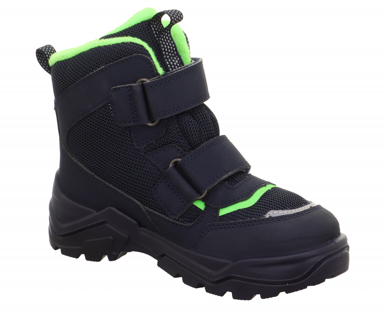 SNOW MAX - Blau/Hellgrün Boots mit Klettverschluss