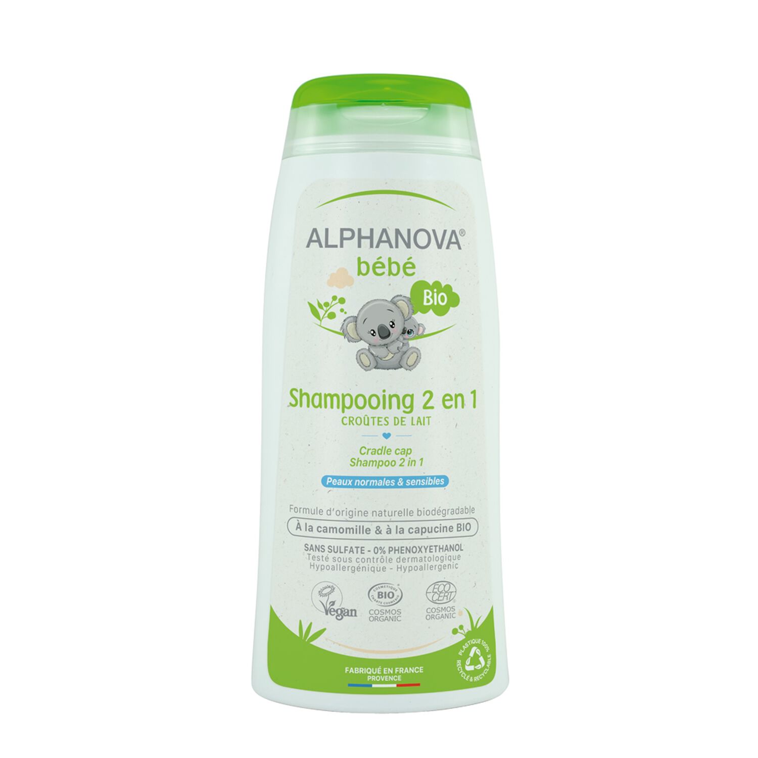 Alphanova Bébé Shampooing 2-en-1 Croûtes de Lait Bio - 200 ml