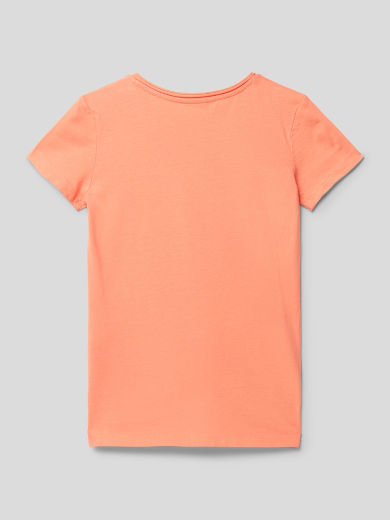 T-Shirt mit Motiv-Print in orange