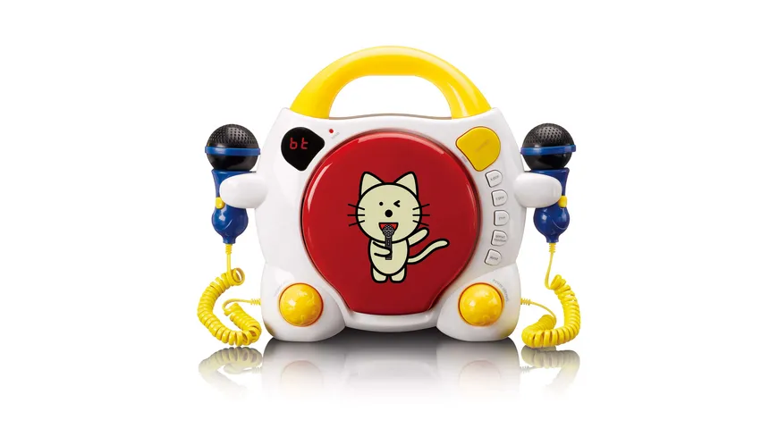Lenco KCD-011KIDS - Tragbarer Karaoke-CD-Player mit Bluetooth® für Kinder - Mehrfarbig