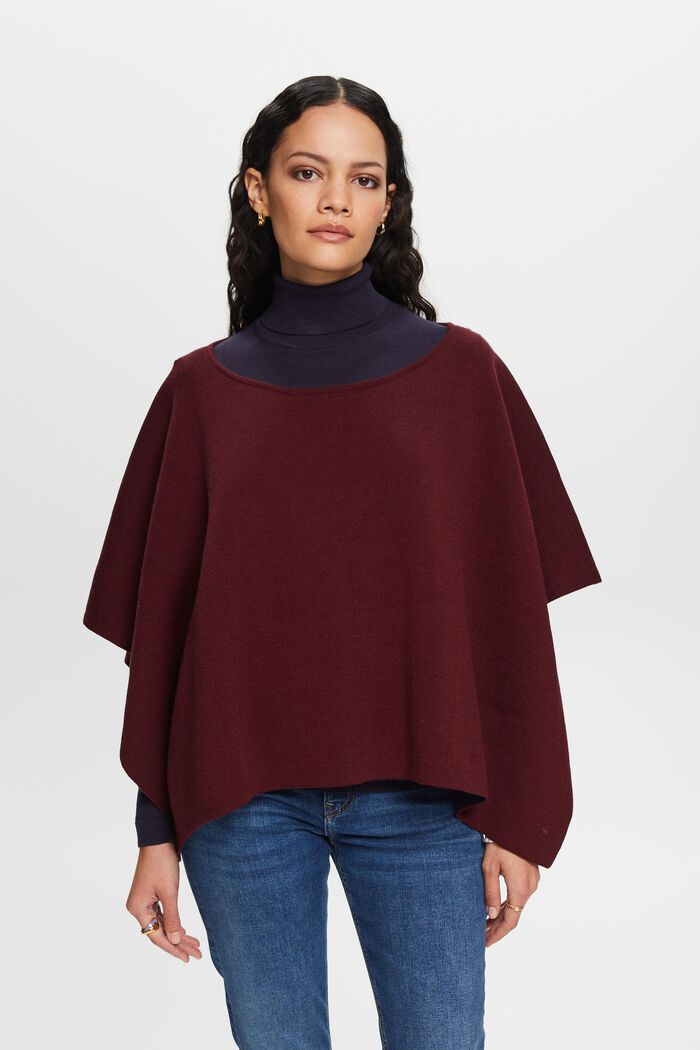 Recycelt: Poncho aus Doubleface-Strick
