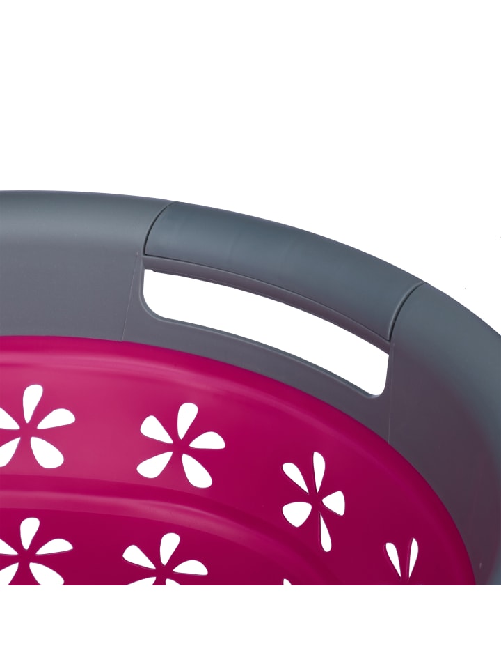 relaxdays Wäschekorb in Pink/ Grau - 17 l günstig kaufen onesize
