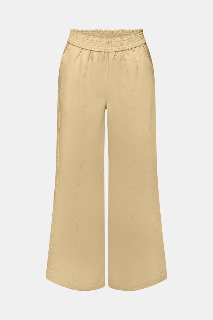 Pull-on-Hose mit weitem Bein, Leinenmix