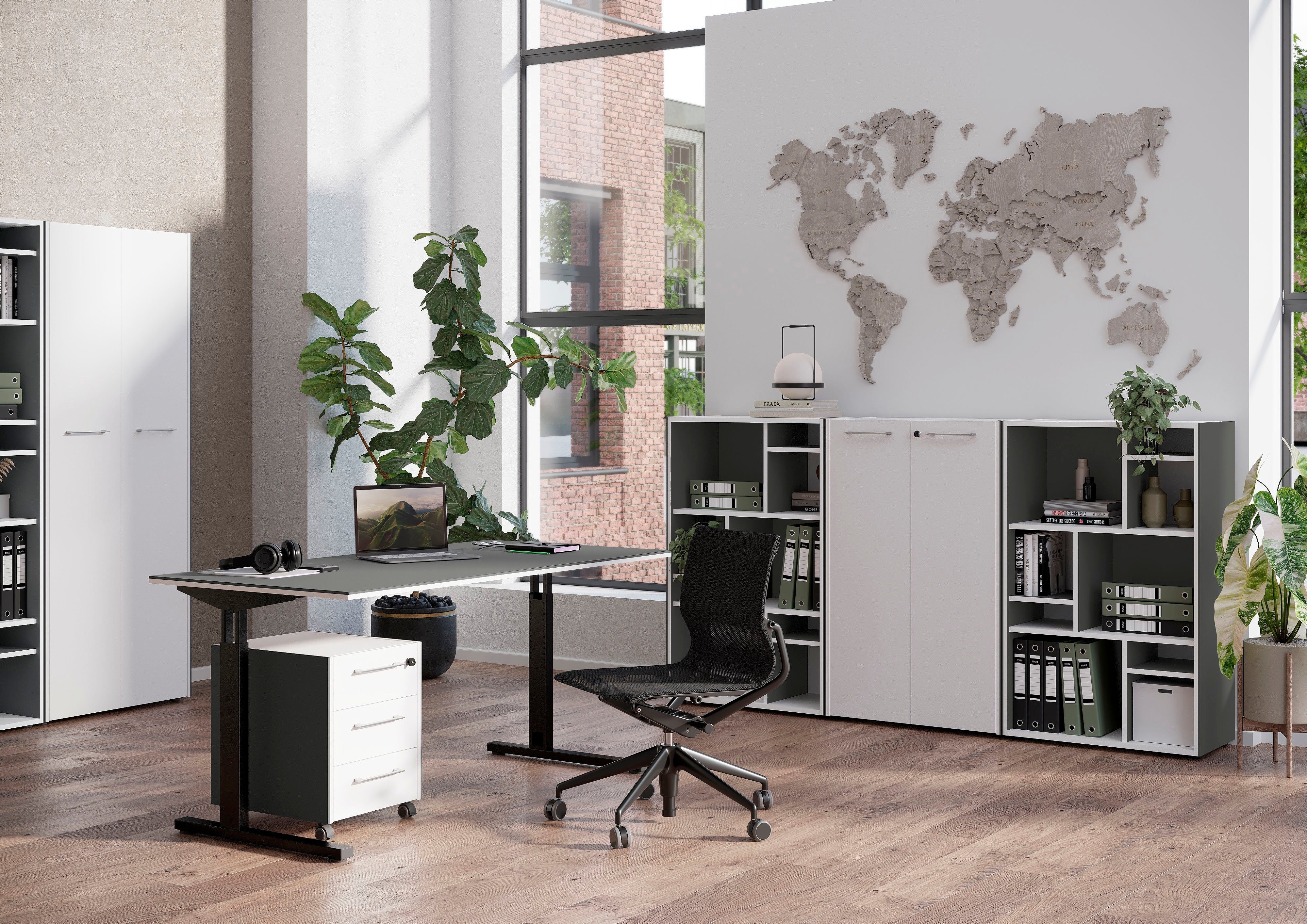 GERMANIA Aktenregal Pasadena, Made in Germany, hochwertig verarbeitet, Breite 80 cm