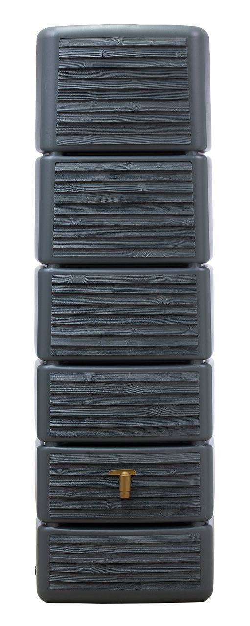 4rain SLIM WOOD DECOR Wandtank 330 Liter graphite grey