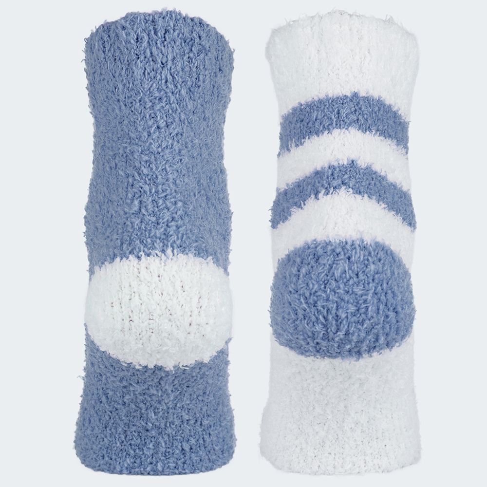 Black Snake Blau/Weiß 2-Pack Damen Kuschelsocken