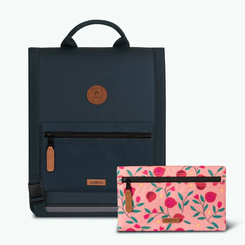 Discover Large Reykjavik navy blue schoolbag