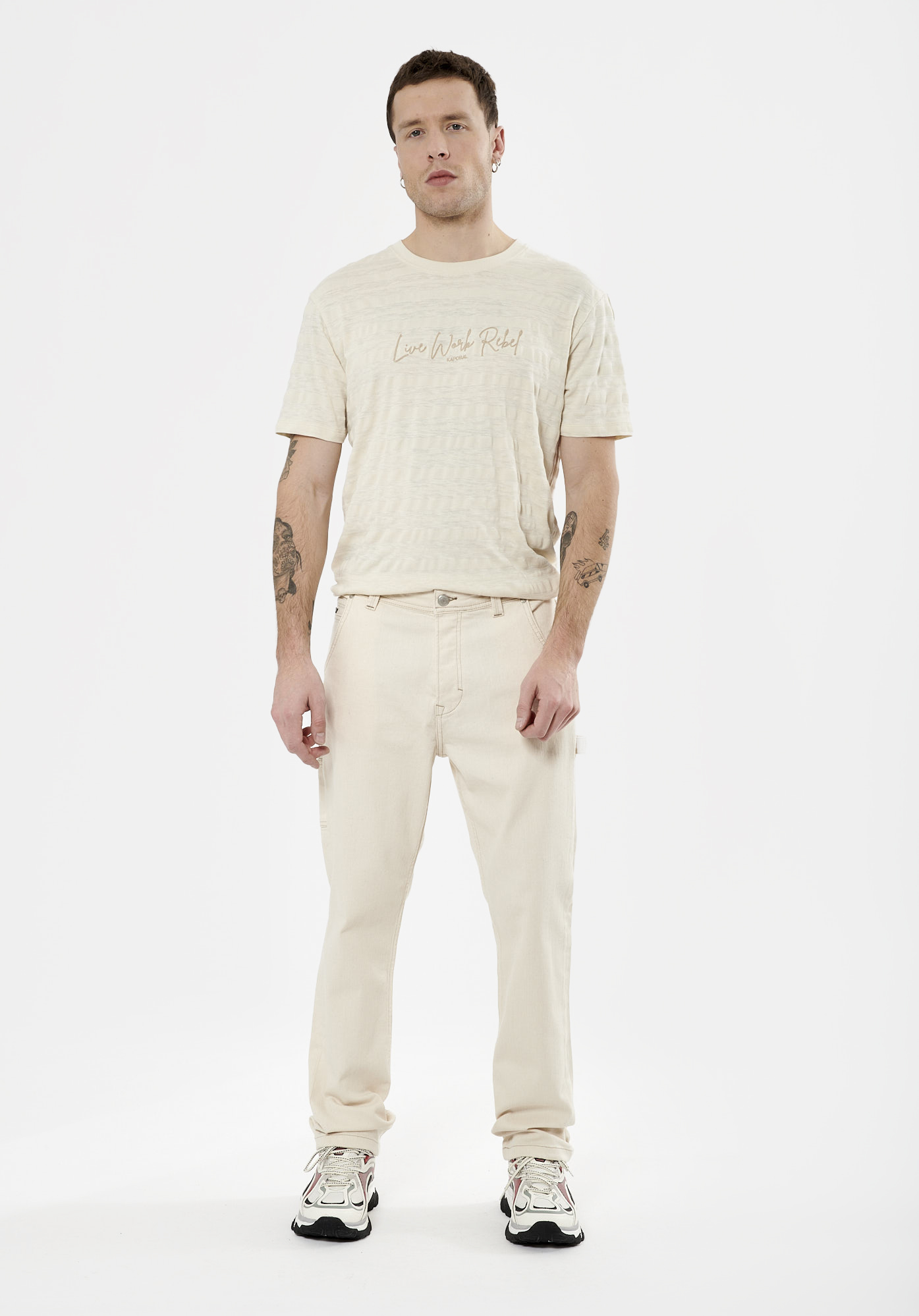 EARL   Jean relaxed beige Homme