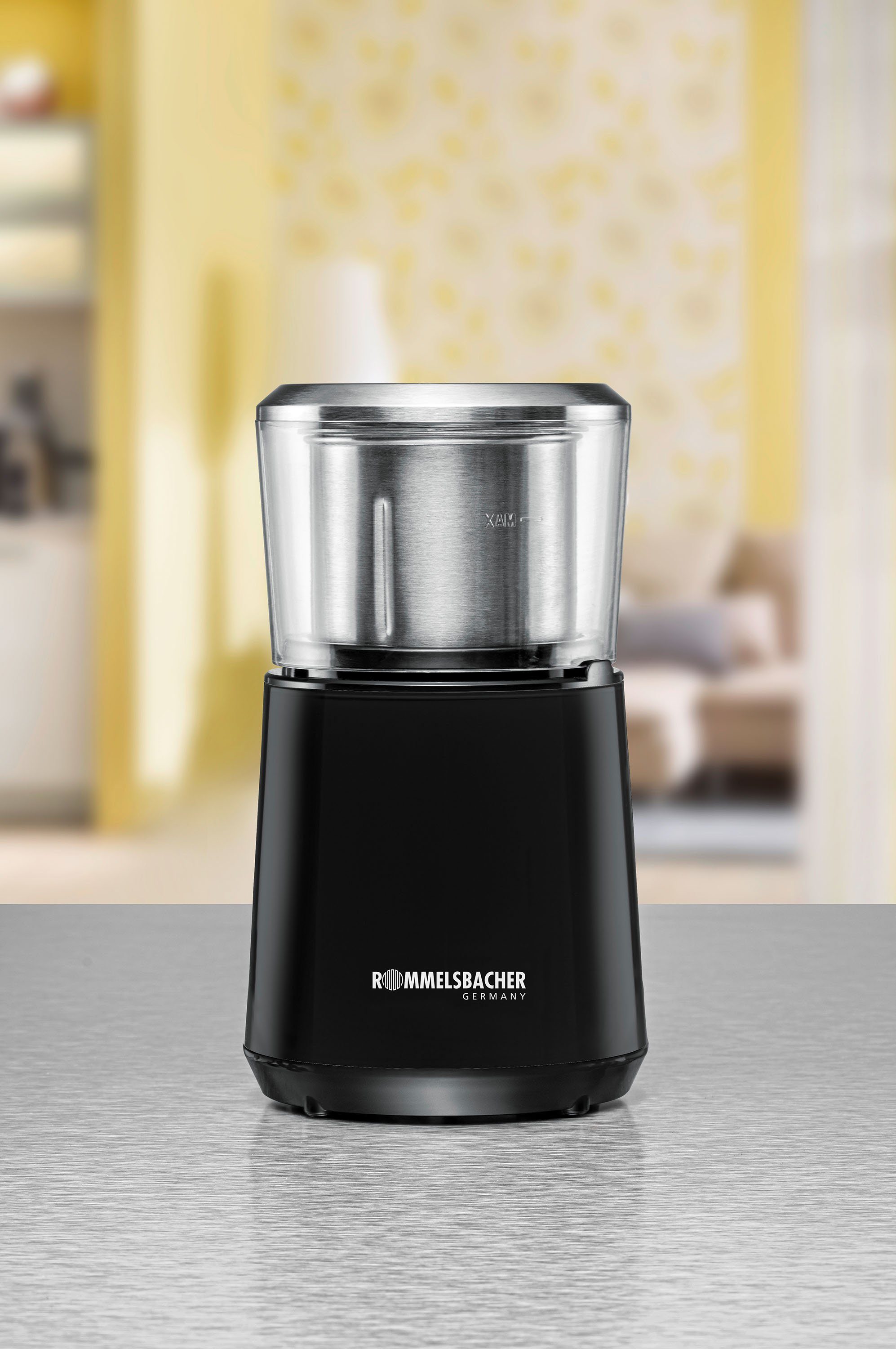 Rommelsbacher Kaffeemühle EKM 120, 200 W, Schlagmahlwerk, 50 g Bohnenbehälter