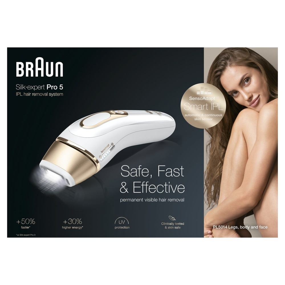 braun Braun Silk·Expert Pro 5 Épilateur Lumière Pulsée Intense IPL Dernière Génération Epilateur À Lumière Pulsée