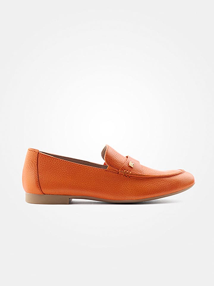 Paul Green Leder-Mokassins in Orange günstig kaufen