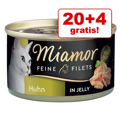 20 + 4 gratis! 24 x 100 g Miamor Feine Filets