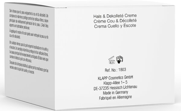 KLAPP Skin Care Science A Classic Neck & Décolleté Cream Dekolletécreme