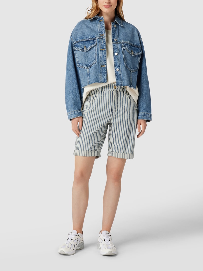 Shorts mit Streifenmuster in blau
