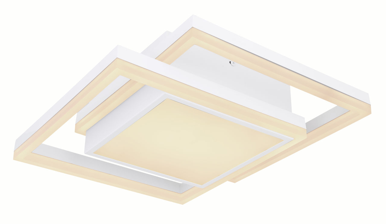 Globo Lighting - SQUARES - Deckenleuchte Metall weiß, LED