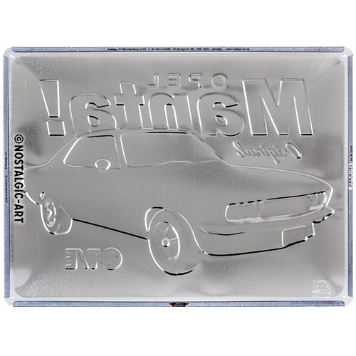 Nostalgic Art Retro Blechschild 30x40cm, Motiv "Opel - Manta GT/E", 1 Stück - ATU