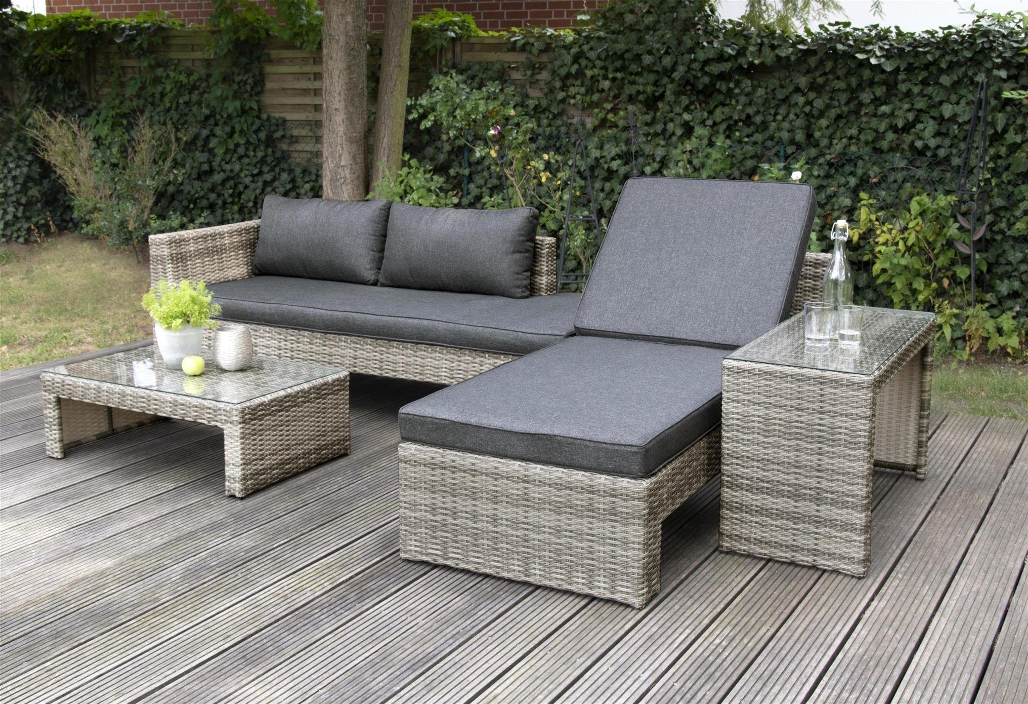 bellavista - Home&Garden® Gartenlounge-Set Multifunktionslounge Maximum braun, (Set, 8-tlg)