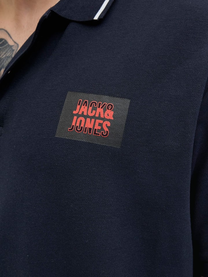 JACK & JONES PLUS Poloshirt in Sky Captain günstig kaufen