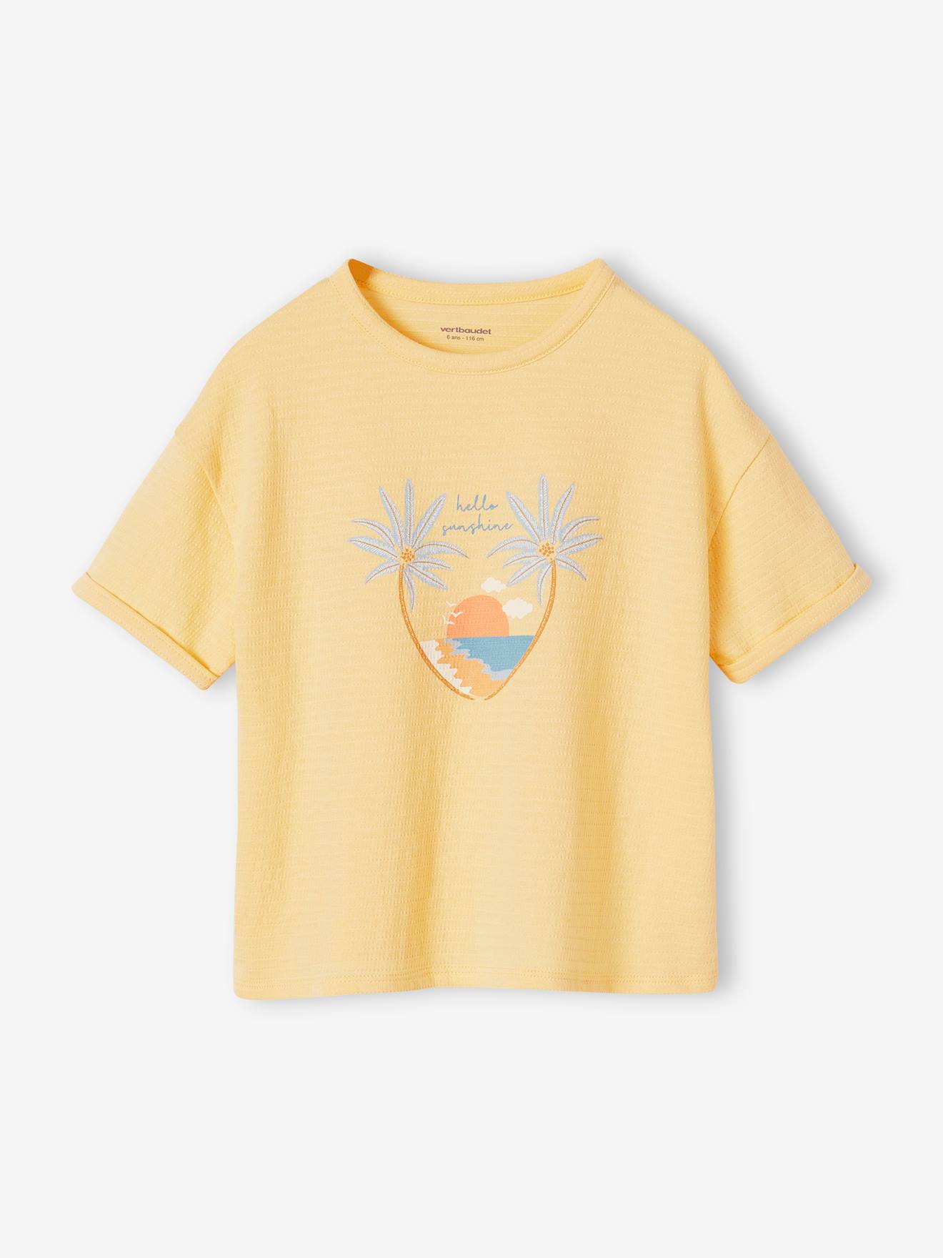Vertbaudet Mädchen T-Shirt Oeko-Tex - pastellgelb