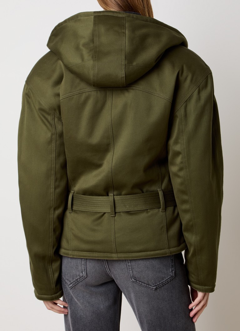 Isabel Marant  Jerika jack met capuchon en ceintuur