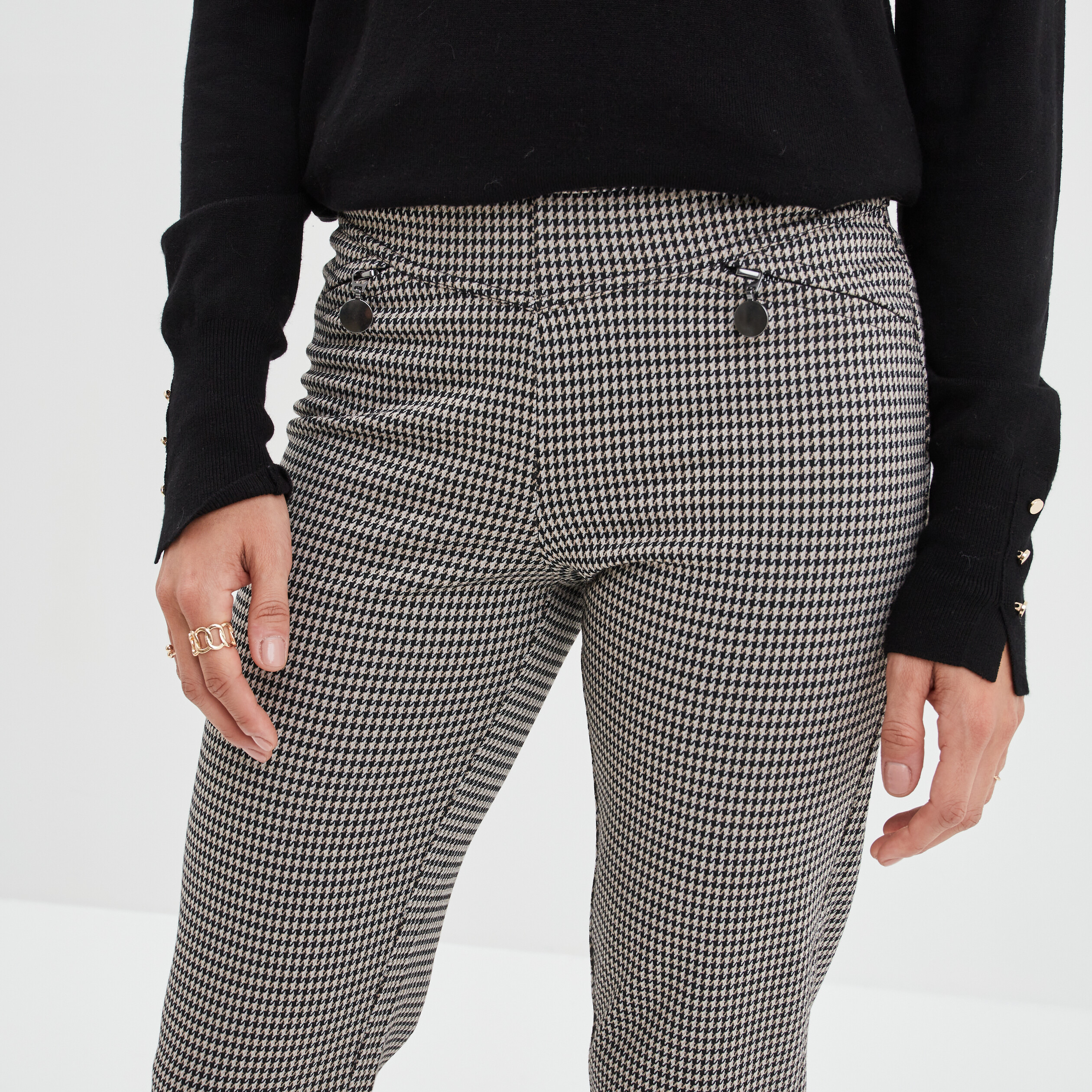 Pantalon slim ajusté 7 8ème beige femme | La Halle