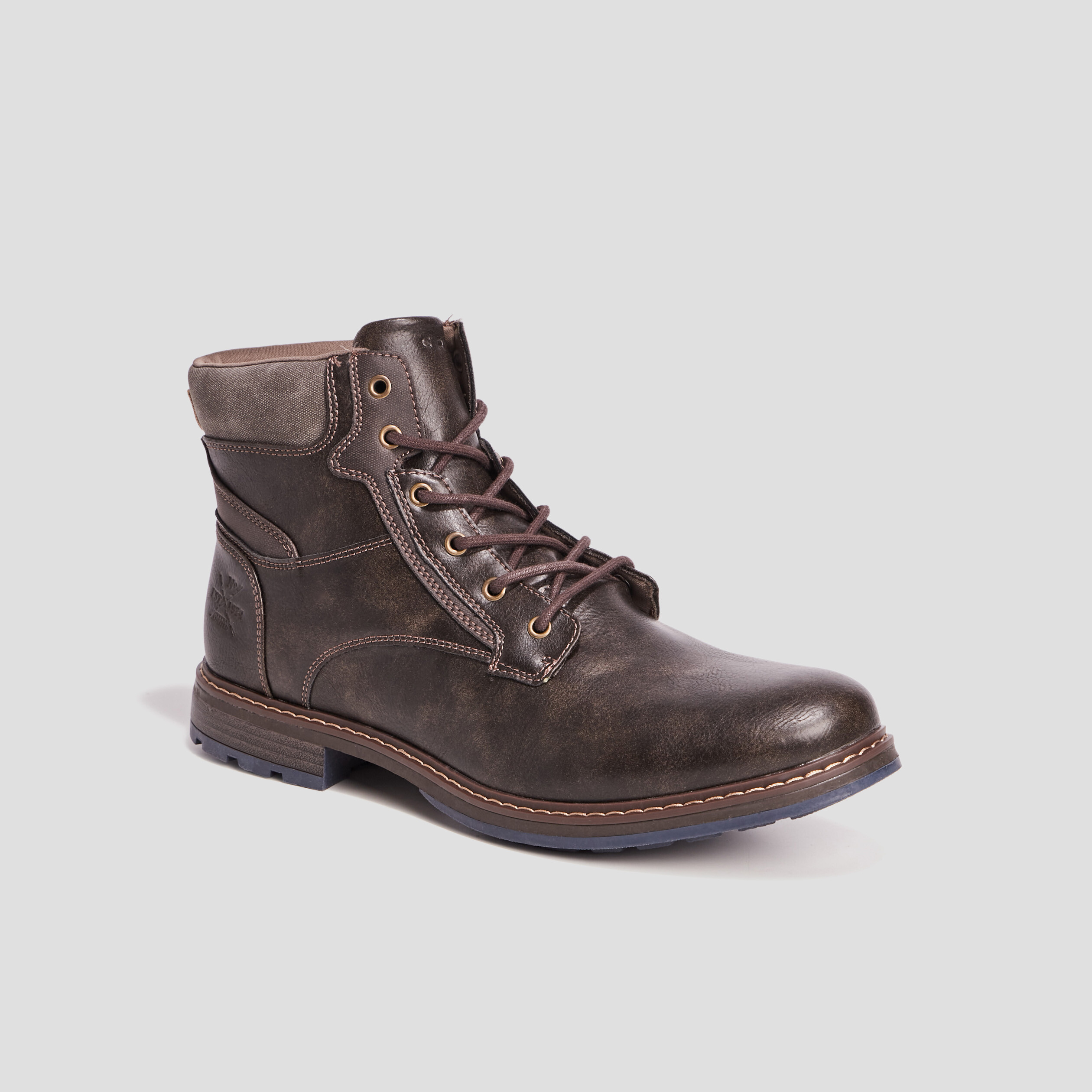 Bottines à lacets marron homme | La Halle
