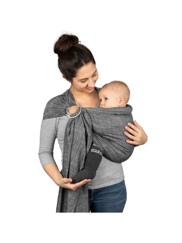 Hoppediz Babytragetuch Ring-Sling in Popeline Denim schwarz günstig kaufen 200 x 70 cm