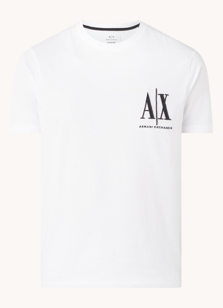 Tricou Armani Exchange cu logo brodat