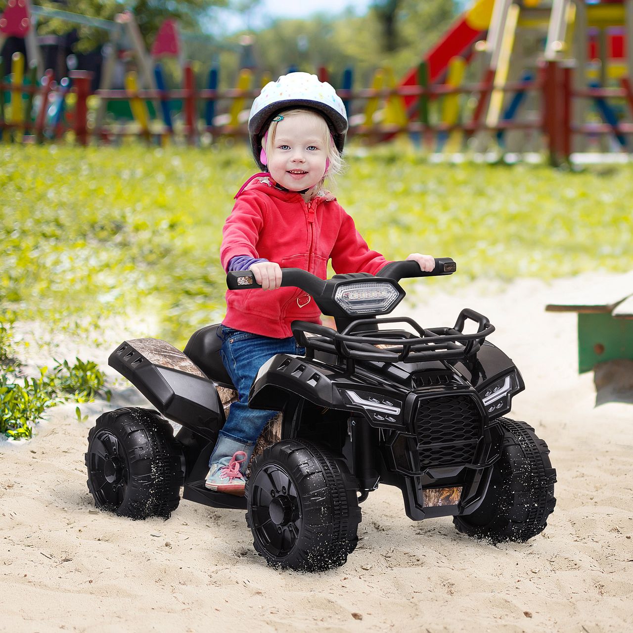 HOMCOM Mini Elektro-Quad Kinder Elektro ATV Kinderwagen Kinderauto Schwarz