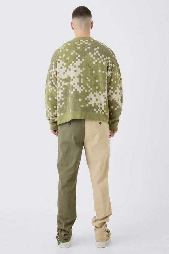Tall gespleißte Hose mit geradem Bein