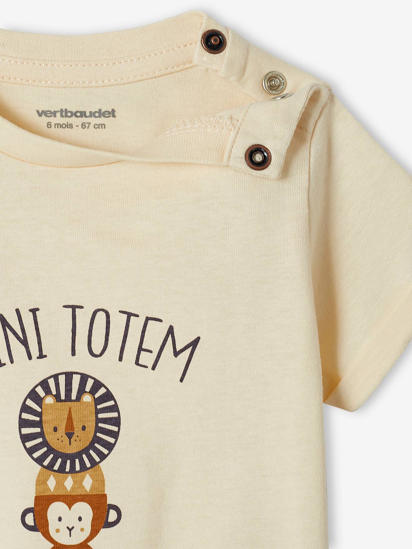 Vertbaudet Baby T-Shirt MINI TOTEM - wollweiß