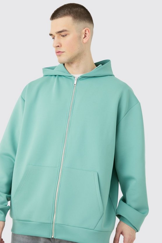 Tall Oversize Scuba Hoodie mit Reißverschluss