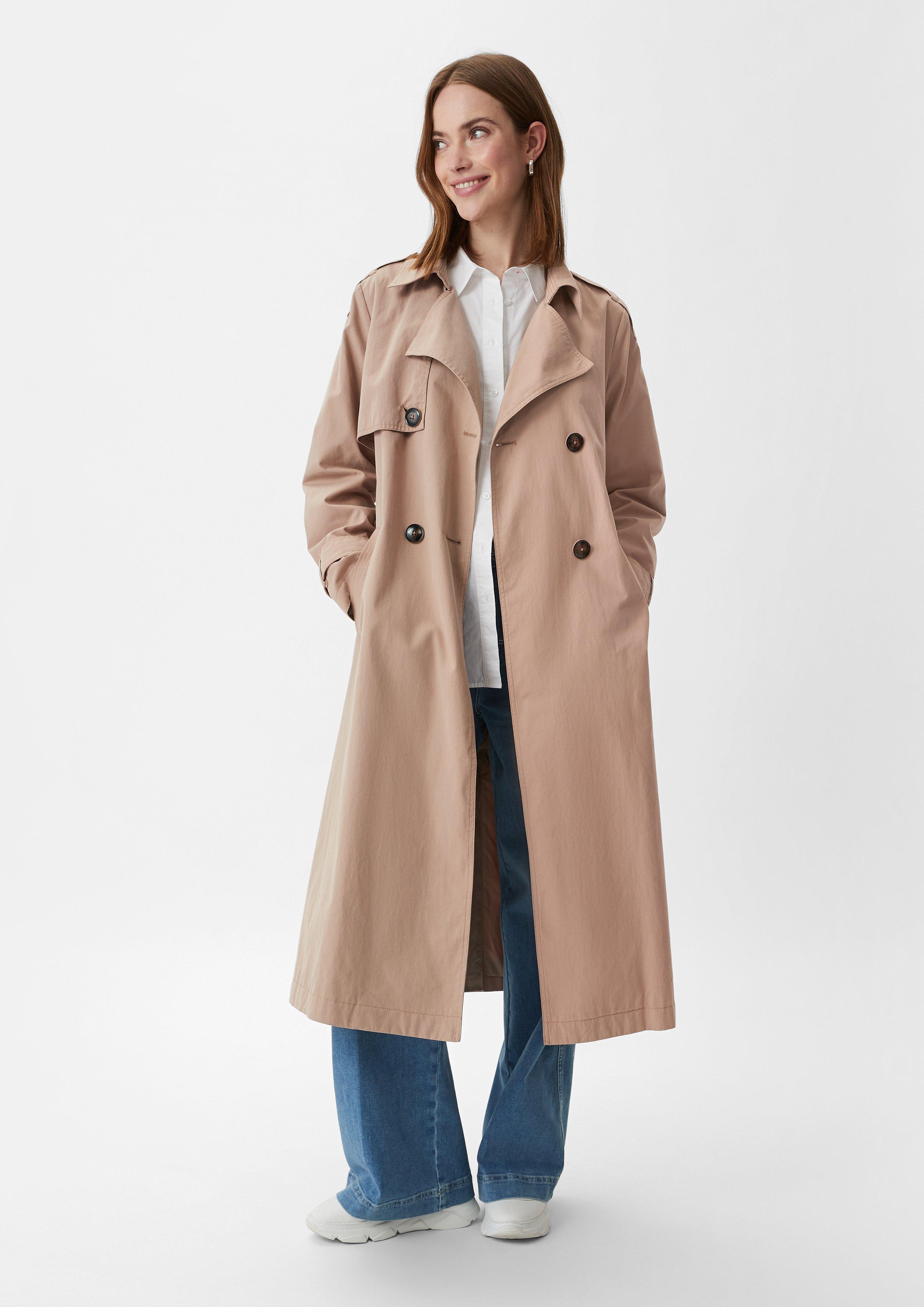 Trenchcoat mit Bindegürtel - sandstein