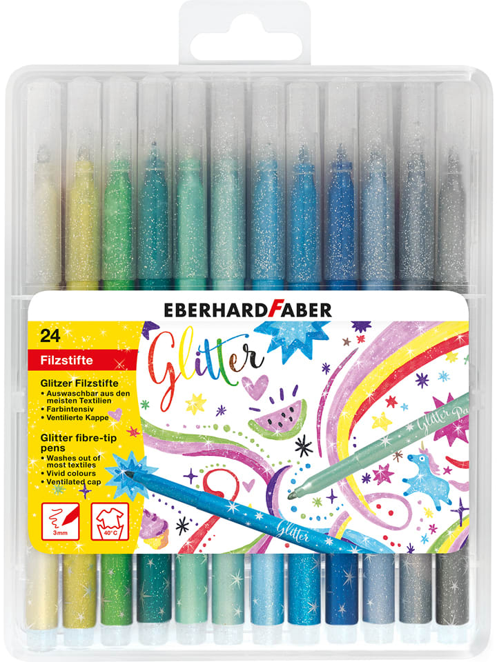 Eberhard Faber Glitzer-Fasermaler - 24 Stück günstig kaufen onesize