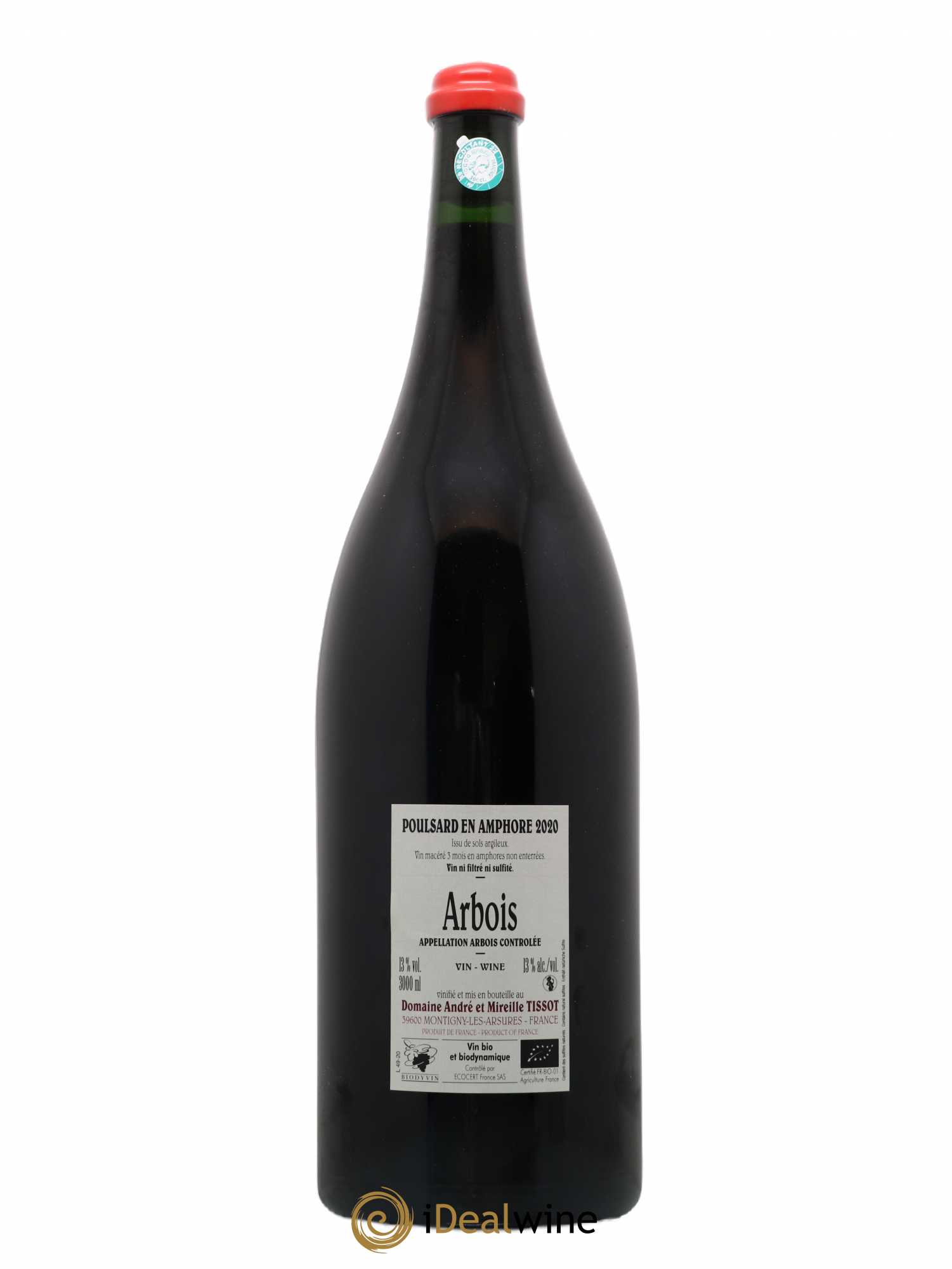 Arbois Poulsard Amphore Bénédicte et Stéphane Tissot  2020 - Lot de 1 Double-magnum