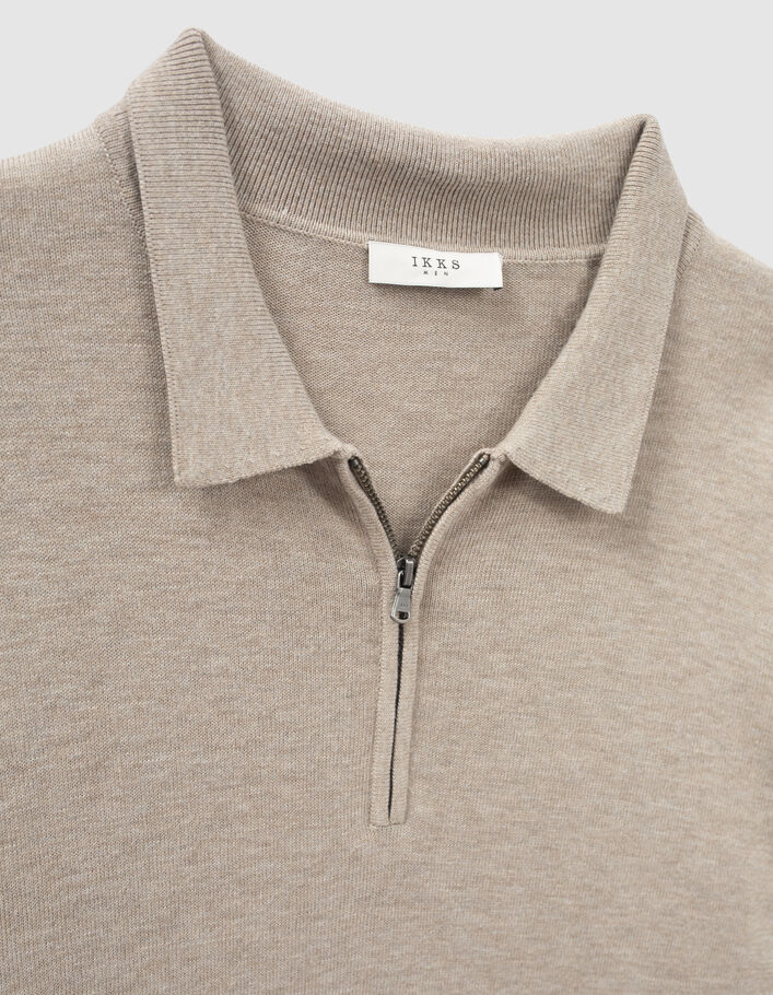 Polo vison bi-matière Interlock au dos Homme
