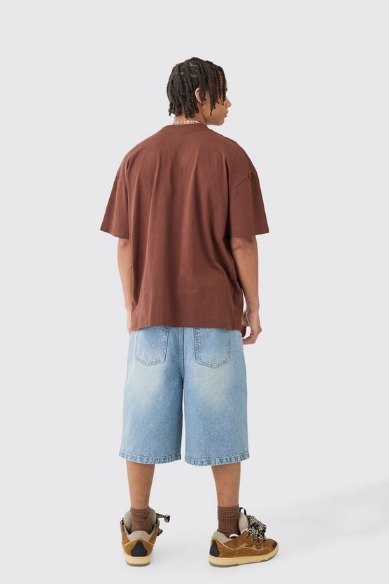 Oversize T-Shirt mit Cosmic Worlds Print