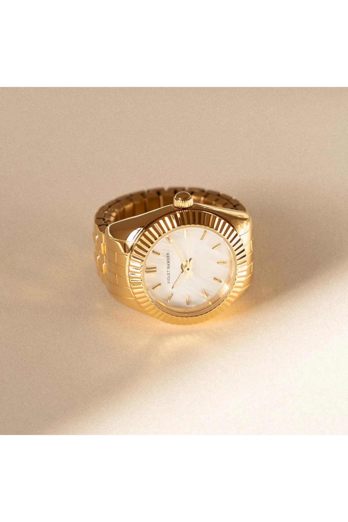 Violet Hamden  Sunrise Goudkleurig Ring Horloge VH07017
