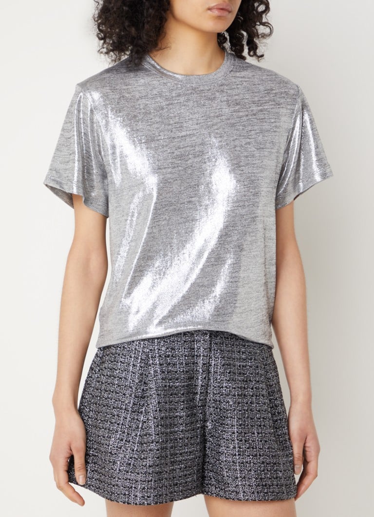 Maje T-shirt with metallic finish
