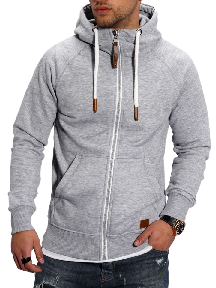 behype Sweatjacke BHTANSER in grau günstig kaufen