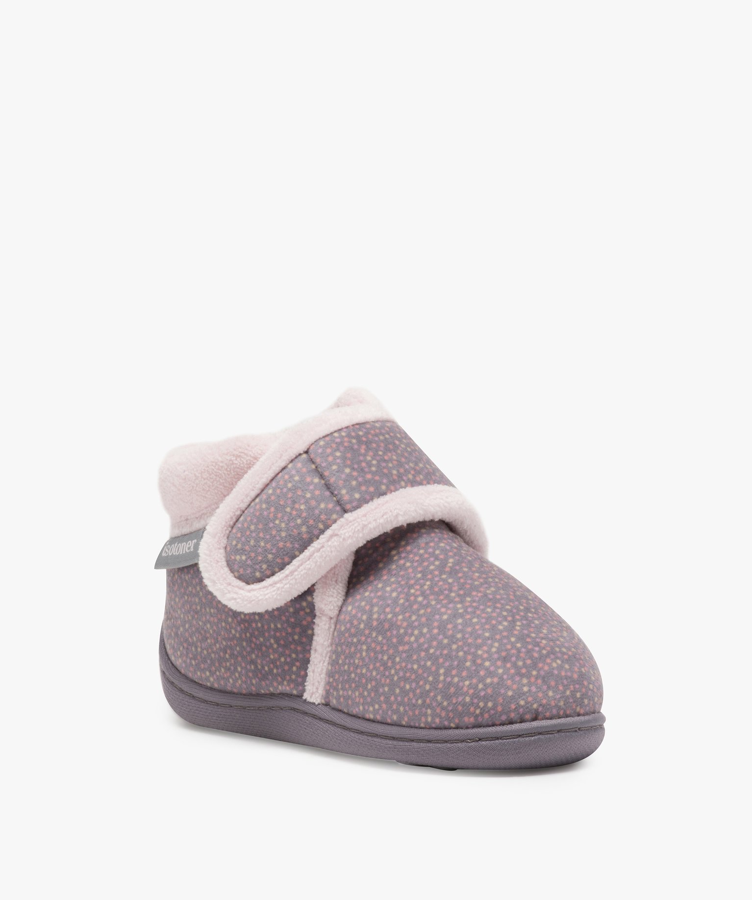 Chaussons fille bottillons à scratch - Isotoner violet | GEMO