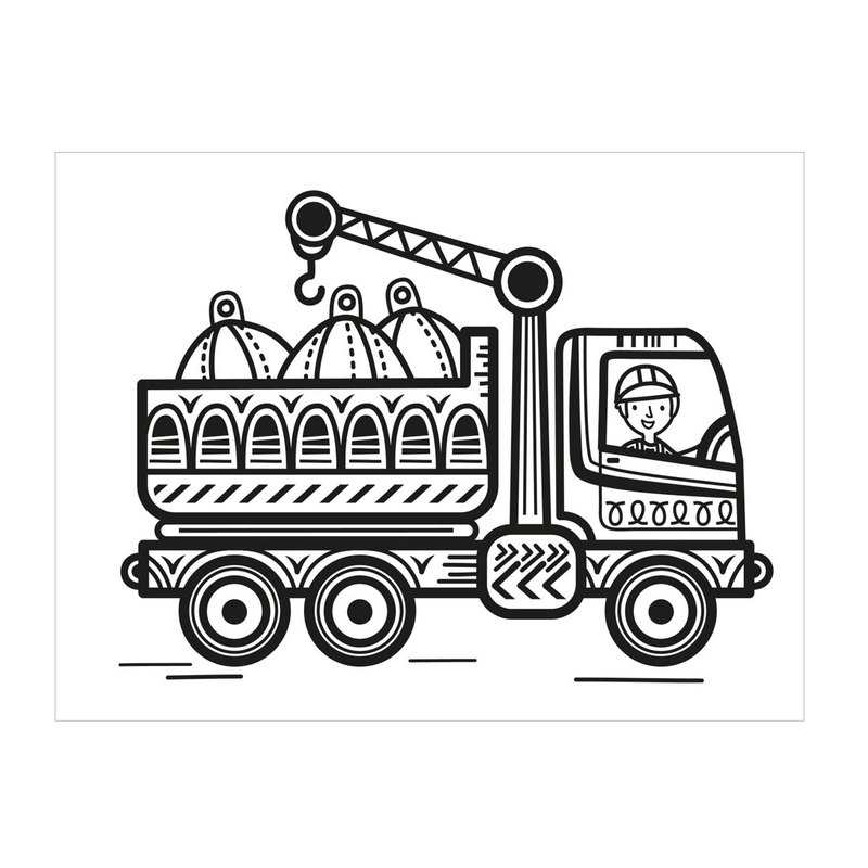 Livre Peinture magique à l'eau, Les camions - Lito